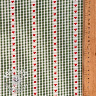 Tissu coton COSY vert