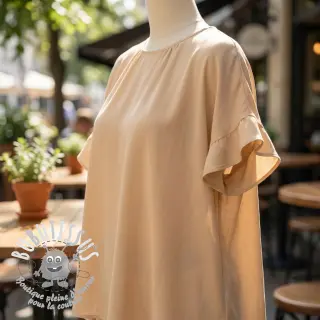 Tissu coton-viscose sand