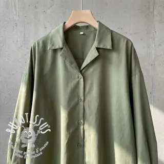 Tissu coton-viscose olive