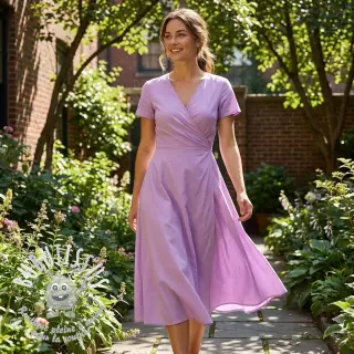 Tissu coton-viscose lilac