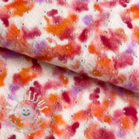 Tissu coton EMBROIDERY Paint brush design A