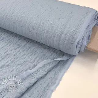 Tissu coton SMOGGED EMBROIDERY baby blue