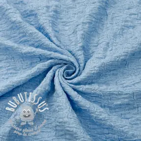 Tissu coton SMOGGED EMBROIDERY light blue