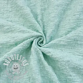 Tissu coton SMOGGED EMBROIDERY mint