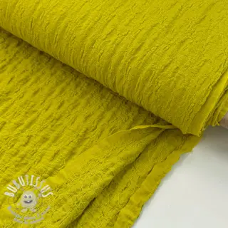 Tissu coton SMOGGED EMBROIDERY lime