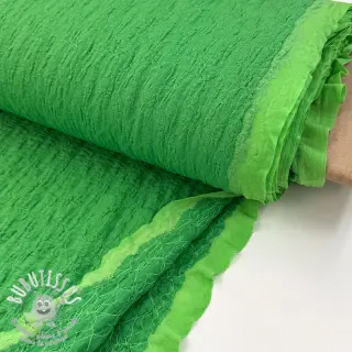 Tissu coton SMOGGED EMBROIDERY green
