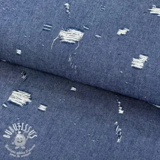 JEANS DENIM 6 OZ Big Holes blue