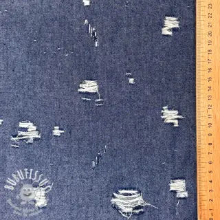 JEANS DENIM 6 OZ Big Holes blue