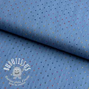 JEANS DENIM 3,8 OZ Drops Metallic blue