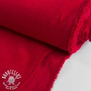 Tissu velours cotelé 21 W WASHED STRETCH dark red