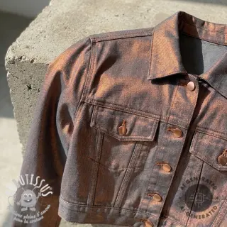 JEANS DENIM 8,5 OZ STRETCH WASHED metallic orange
