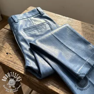JEANS DENIM 6 OZ STRETCH WASHED metallic blue gold