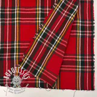 Tissu déco Ecossais rouge vert