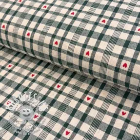 Tissu déco jacquard Ollon vert rouge