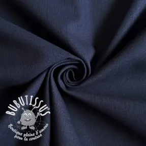 Tissu coton Lin PREMIUM dark blue