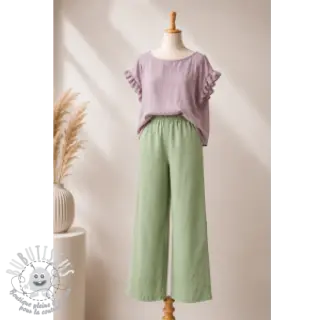 Viscose lin BUBBLY lime cream