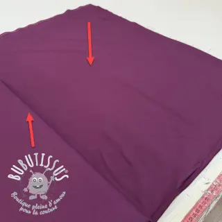 Tissu coton-viscose aubergine 2nd class