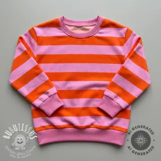 Sweat envers minkee SOFT Stripes orange