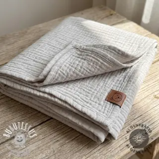 Tissu double gaze/mousseline PLAIN natural