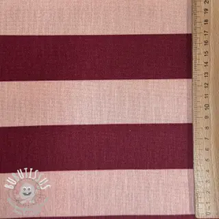 Tissu déco premium Joyful basic stripe wine