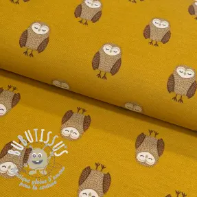Tissu déco premium Night owl nap yellow