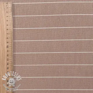 Tissu déco premium Perfect thin lines taupe