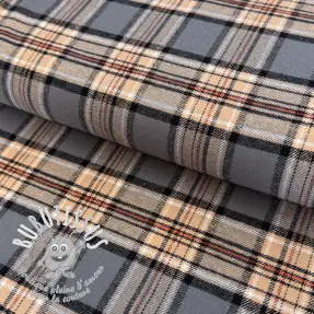 Tissu coton FLANEL YARN DYED BRUSHED CHECK design B