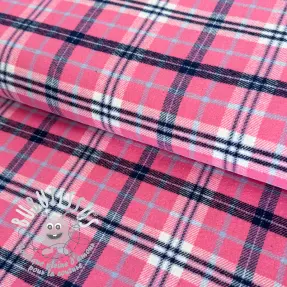 Tissu coton FLANEL YARN DYED BRUSHED CHECK design C