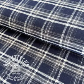 Tissu coton FLANEL YARN DYED BRUSHED CHECK design D