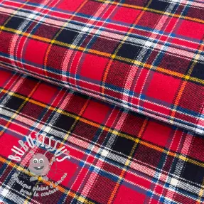 Tissu coton FLANEL YARN DYED BRUSHED CHECK design E