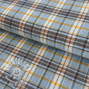 Tissu coton FLANEL YARN DYED BRUSHED CHECK design F