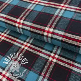Tissu coton FLANEL YARN DYED BRUSHED CHECK design H