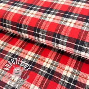 Tissu coton FLANEL YARN DYED BRUSHED CHECK design I