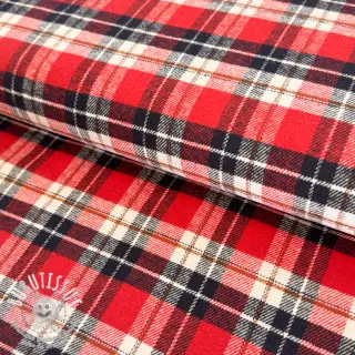 Tissu coton FLANEL YARN DYED BRUSHED CHECK design I