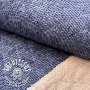 Tissu velours cotelé QUILT navy