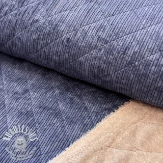 Tissu velours cotelé QUILT navy
