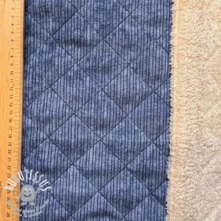 Tissu velours cotelé QUILT navy