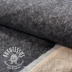 Tissu velours cotelé QUILT black