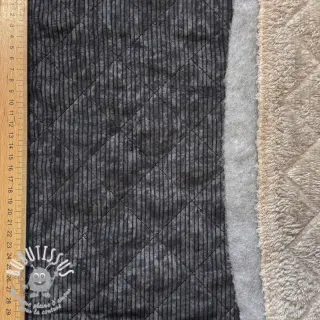 Tissu velours cotelé QUILT black