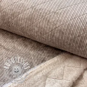 Tissu velours cotelé QUILT champagne