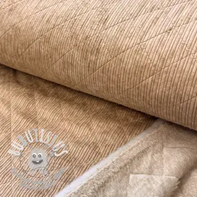 Tissu velours cotelé QUILT taupe