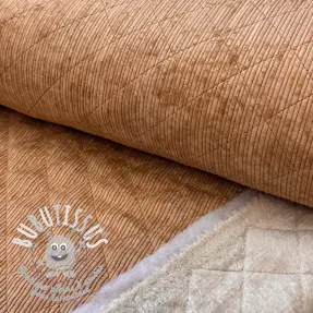 Tissu velours cotelé QUILT light brown