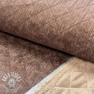 Tissu velours cotelé QUILT brown