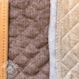 Tissu velours cotelé QUILT brown