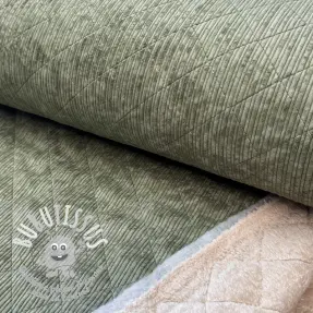 Tissu velours cotelé QUILT khaki