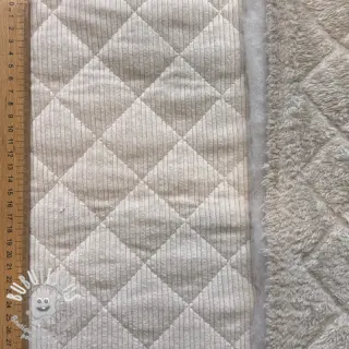 Tissu velours cotelé QUILT sand