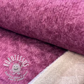 Tissu velours cotelé QUILT wine