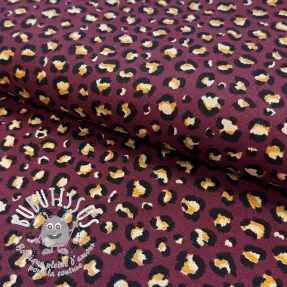 Tissu déco premium Leopard animal small wine