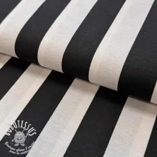 Tissu déco premium Joyful basic stripe black