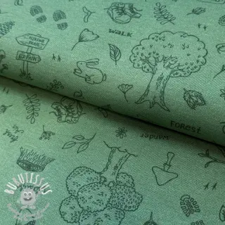 Tissu déco premium Wander woods doodle